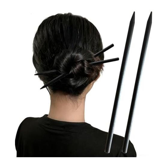 DY.2ten Wooden Kanzashi Hair Stick, Single Prong Hairpin, Simple Hair Accessory for Everyday Wear, Japanese Outfits, Yukata, Kimono, Weddings,