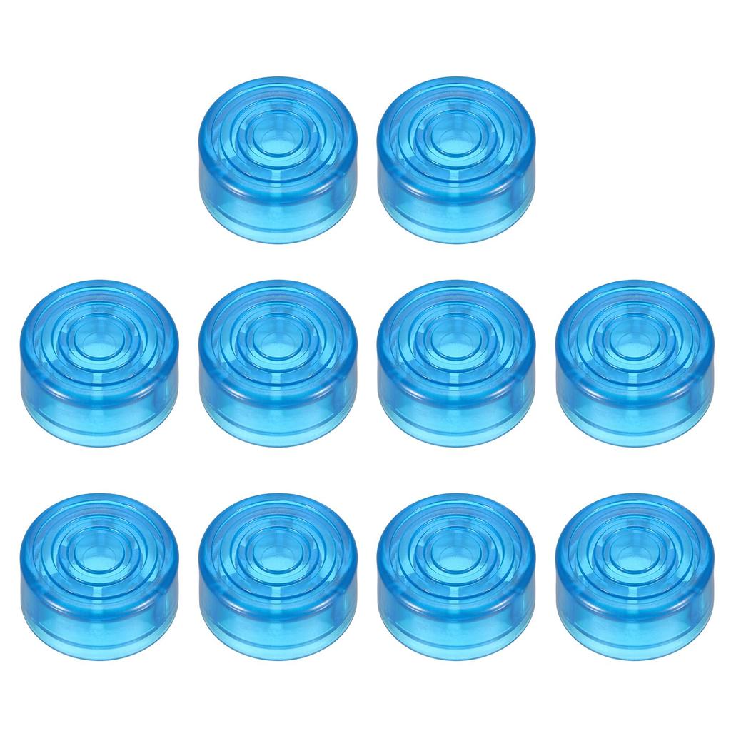 uxcell 10pcs Foot Switch Toppers Guitar Pedal Button Caps Plastic Foot Switch Top Covers Inch for Guitar Effect Pedal Buttons Blue 3/8