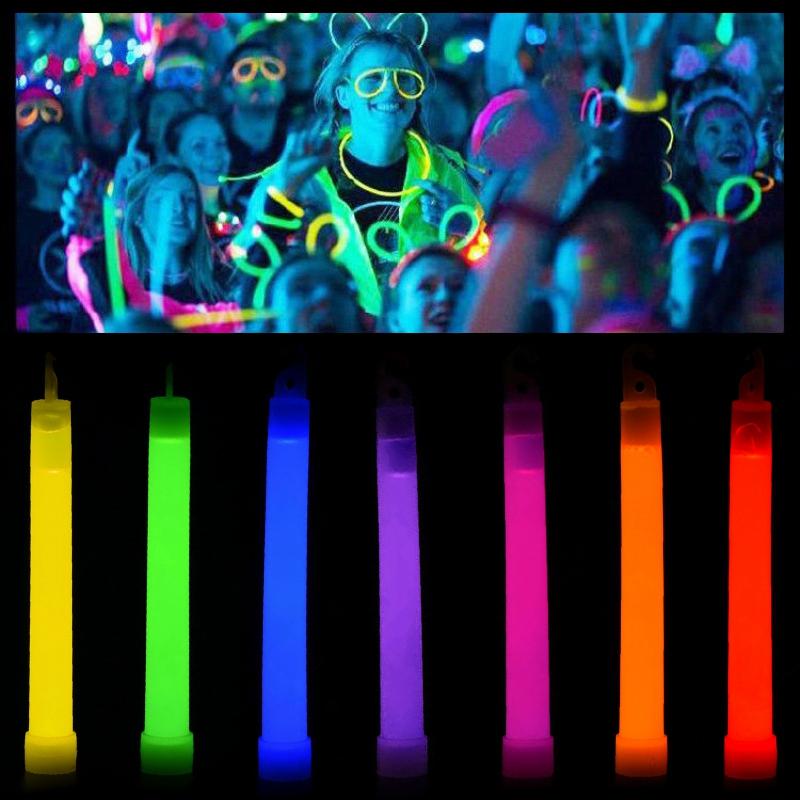 1/5Pcs Glow Sticks with Hook Luminous Fluorescence Light Up Glow in The Dark Club Bar Concert Party Light Sticks Party Props