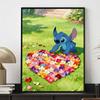 Disney 5D Diamond Painting Kit Stitch Heart Of Flowers For Home or Office Home Decor Art Diamond Painting Kit