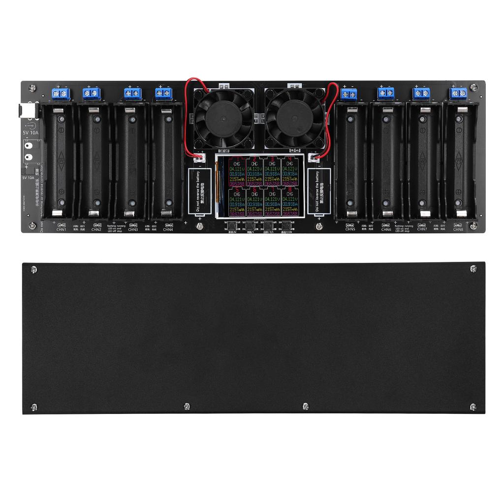 8-Kanal 18650 Batterietester 2,4-Zoll-TFT-Display Batteriekapazitätsprüfung mit MultiMode