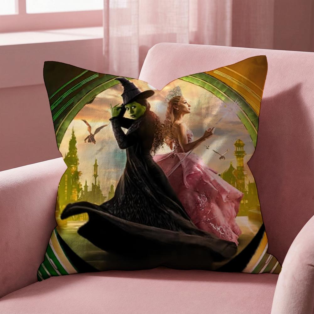 Movie W-Wickeds Cushion Cover Multi-Scene Pillow Cover for Home & Car - Reversible, Soft & Durable for Daily Use