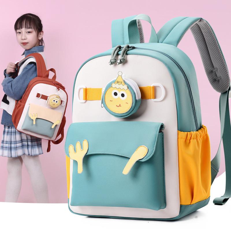 School Friendly Child Backpack Made Cartoon Prints Reduced Load Learners Young