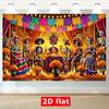 2D Flat Items for the Celebration of All Souls' Day, Made of Polyester, Party Banner, Suitable for Various Festival Occasions