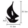 Home Ceramic Sailing Ornaments Luxury Living Room Wine Cabinet TV Cabinet Office Decoration Ceramic Crafts Housewarming Gift
