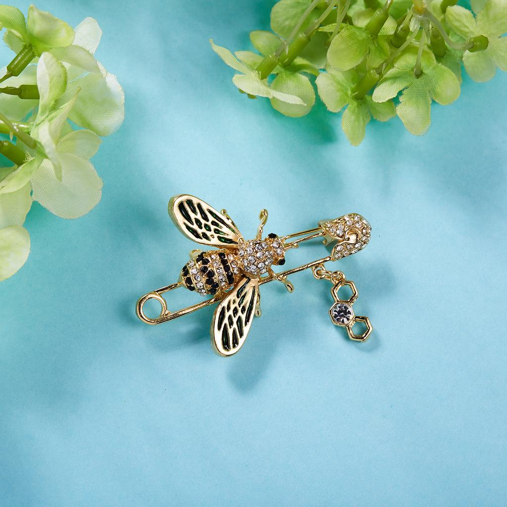 Bee Rhinestone Painting Oil Pin Versatile Animal Brooch