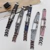 Fashion Punk Metal Canvas Band for Apple Watch Series Ultra 2 9 41 mm 49 mm 40 44 mm klokkerem for IWatch 8 7 6 5 Se 38 42 mm armbånd