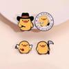 Cute Yellow Duck Enamel Pins Creative Cartoon Animal Lapel Brooch Badge Backpack Clothing Hat Accessories For Kids Gift