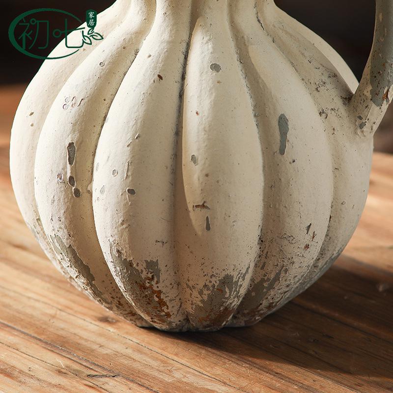 Wabi-sabi Vintage Kettle-Shaped Zen Vase for Dried Flowers