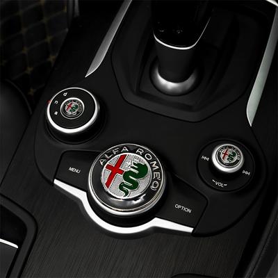 40mm Car Center Console Knob Decoration Sticker Interior Accessories for Giulietta 159 Mito 147 156 Giulia Stelvio