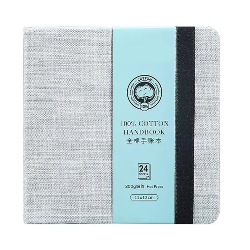 Square Watercolor Journal 24 Sheets Cotton Paper Watercolor Paper Notebooks 4.7x4.7Inch for Artists Student Sketching