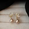 Korean opal butterfly pearl stud earrings simple ear jewelry