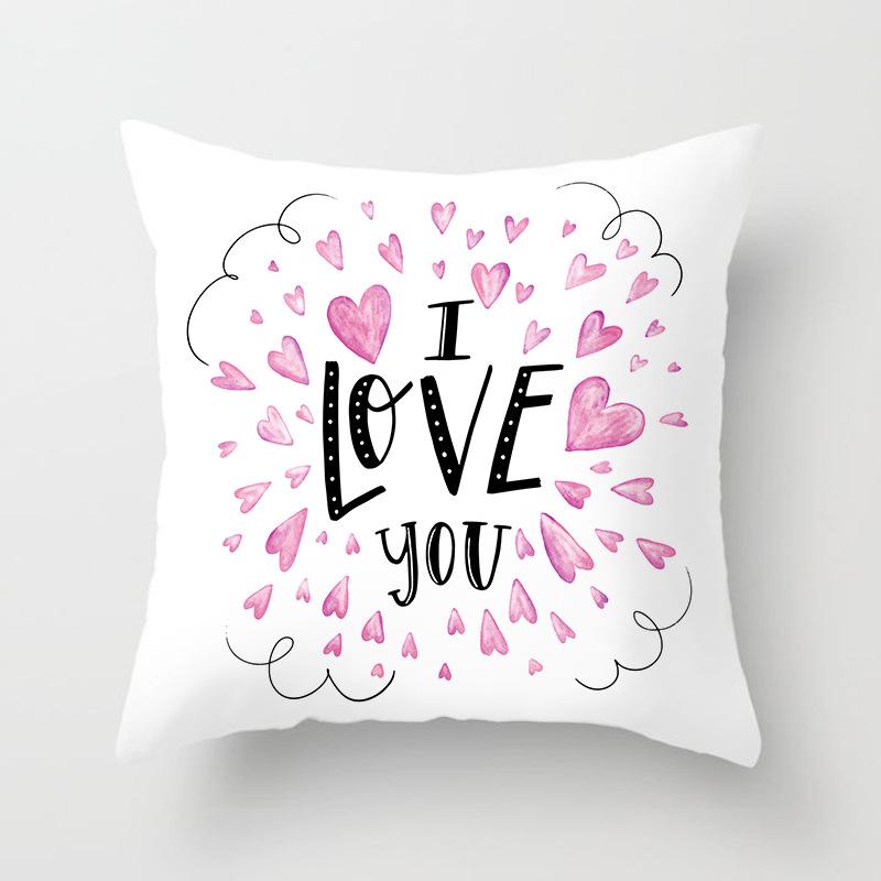 Valentine's Day Digital Printed Car Pillow Cushion Cover Core-Free Home Soft Decoration
