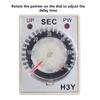 H3Y 2 Power On Time Relay Pointer Control Delay Timer 8 Pin 12VDC (60S)