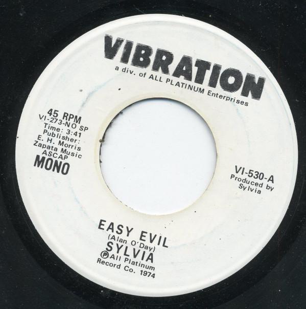 

7inch Record SYLVIA ROBINSON - Easy Evil VI530PROMO Vibration 1974 US Soul/Funk Used