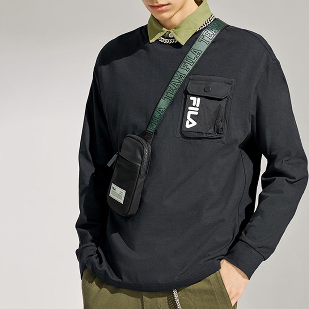 FILA Fusion Letter Pattern Printed Functional Hoodie Men hoodies Black T11M113201F-BK