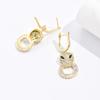 Creative, Personalized, Realistic Cheetah Earrings with Light Luxury and Slightly Inlaid Green Eyed Leopard Earrings