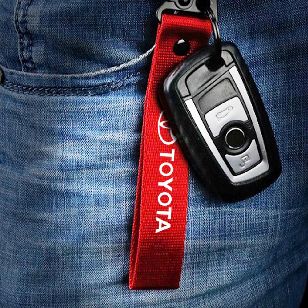 Metall Nylon Bil Nøkkelring Nøkkelbånd Biltilbehør For Toyota Corolla Yaris TRD Auris RAV4 Land Cruiser Camry Highlander Vitz