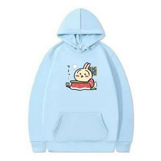 Bluza z kapturem dla dzieci z kreskówką Usagi - Uroczy, codzienny top dla chłopców i dziewczynek