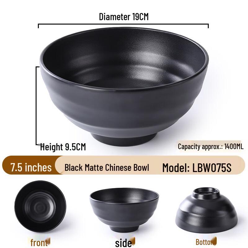 

7.5-inch Melamine Noodle and Soup Bowl