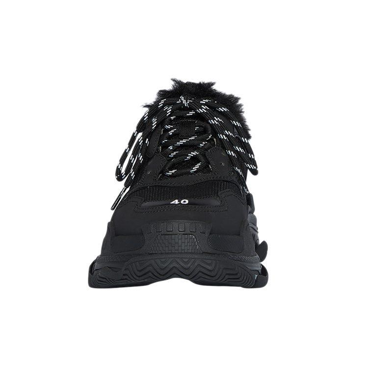Balenciaga Triple S Fake Fur Black 668563W3CQ51000