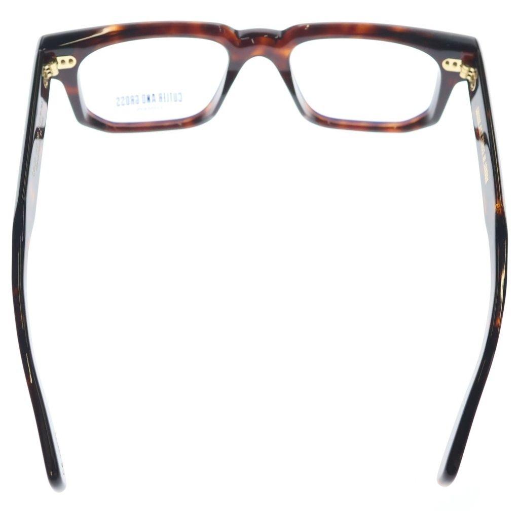 Used CUTLER AND GROSS CGOP 1410 02 Square Frame Clear Lens Sunglasses Glasses Brown