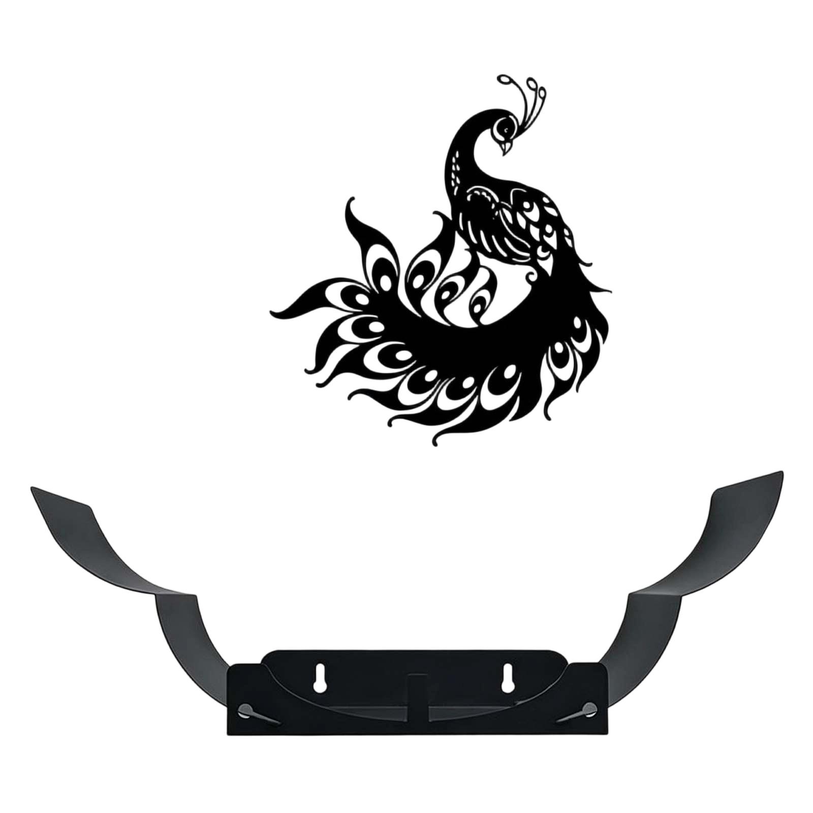 Decorative Wrought Wall Mount Tissue Holder Large Capacity for Bathroom Kitchen