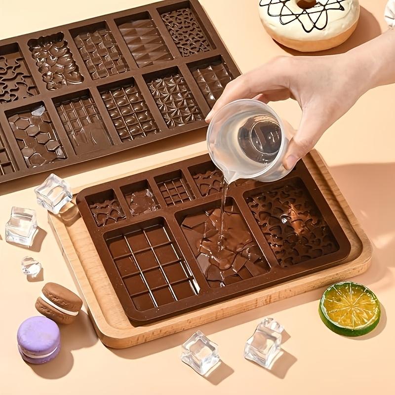 9 Cavity Heart Shape Silicone Chocolate Mold Waffle Mold 3D Grid Shape Fondant Decoration Candy Bar Baking Tools DIY