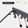 Streetwear Glasses Narrow Rimless Wave Eyewear Tassel Sunglasses Sun Glasses Tears Flame Sunglasses