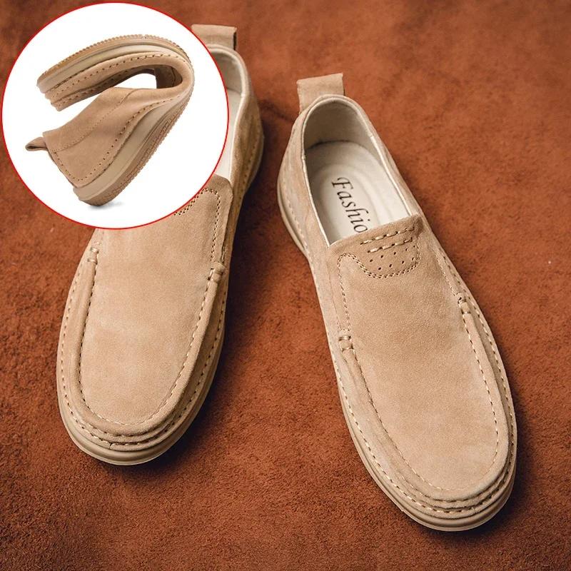 High Quality Leather Casual Shoes for Men Luxury Driving Comfortable Soft Flats Men Loafers Casual Sneakers Handmade Moccasins