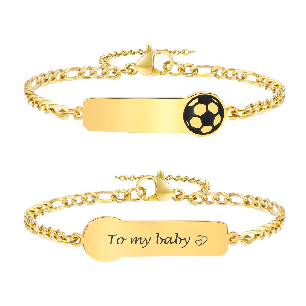 Stainless Steel Jewelry Free Custom Little Friend Bracelets Anti Allergy Engrave Name Bracelets,New Boys Grils Jewelry Gift