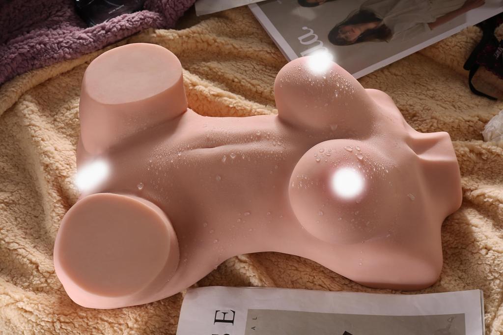 Large TPE Love Doll with 2 Huge and Incredibly Realistic Super Soft Breasts and and Realistic Blood 7kg Onahole, Half-Body Holes, Breasts, Vagina,