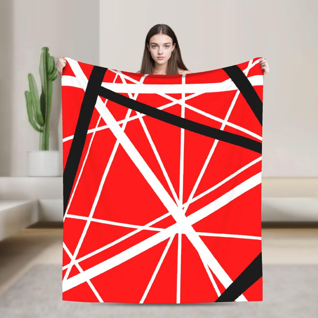 Van Halen White And Black Warm Cozy Blanket For Home Decor Fashion Throw Blanket Winter Travel Office Flannel Bedspread