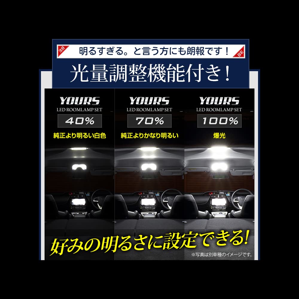 YOURS LED Interior Light Set for Mitsubishi Outlander GN0W Roof for the Includes Adjustable Brightness and Special Customizable Parts and Mitsubishi M