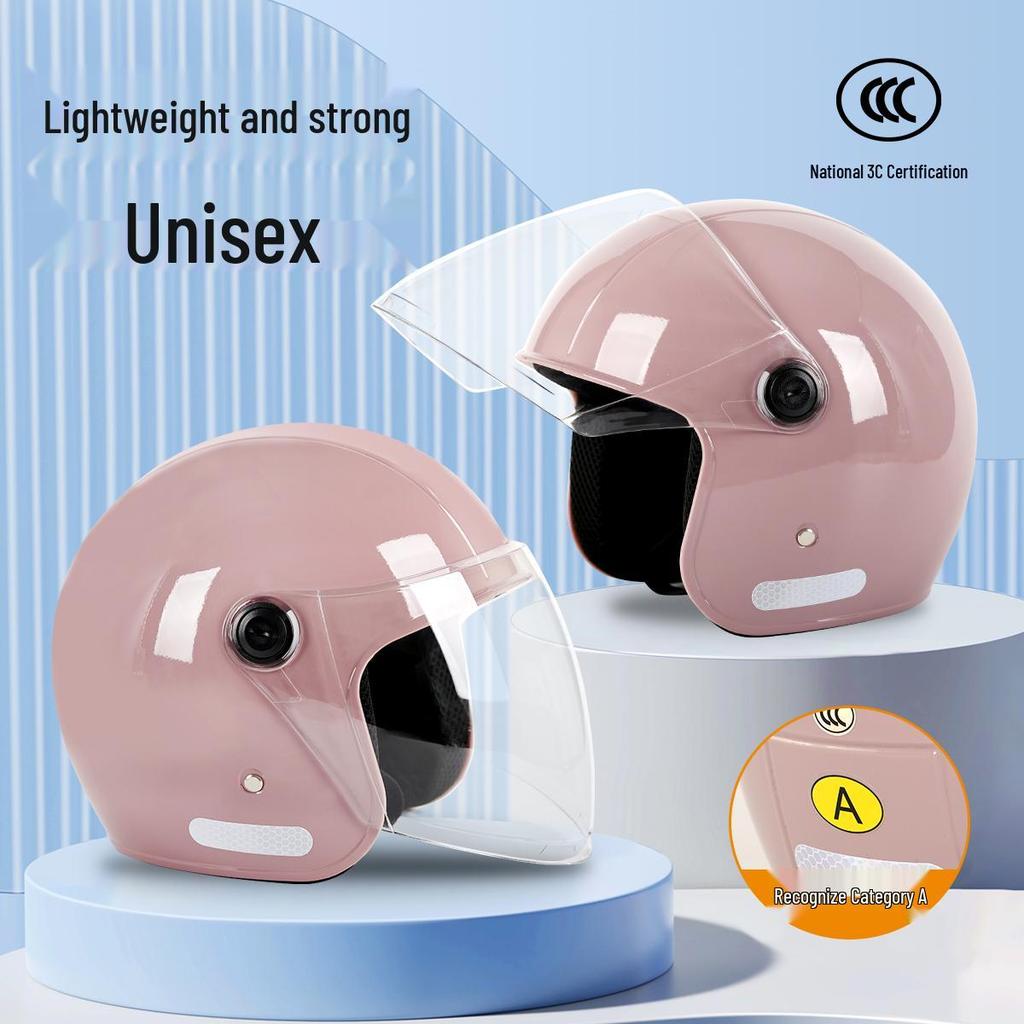 Unisex C-Certified Electric Vehicle Helmet - Anti-Fog, All-Season Warm Safety Gear for Autumn/Winter