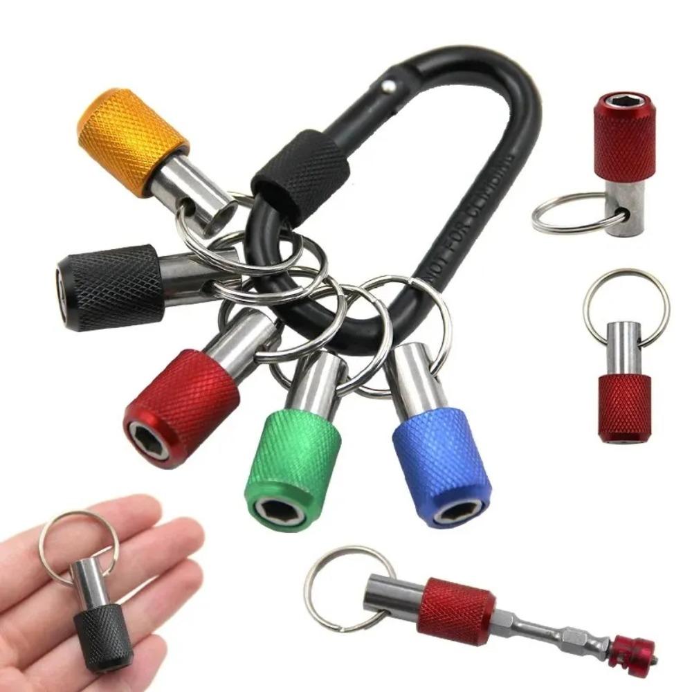 6pcs 6pcs Key Chain Adapter Drill Bit Hexagonal Shank Hand Tool New Screwdriver Head Holder  Outdoor