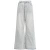 Women's Light Blue Retro Washed Denim Jeans, 2026 Spring/Summer, Loose Wide-Leg, Slimming Straight Pants