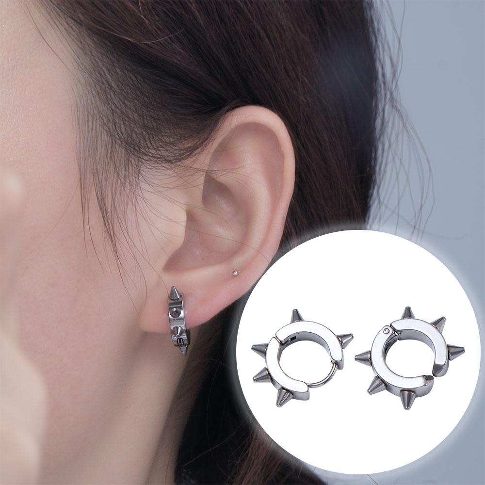 Jewelry Cartilage Ear Cuff Women Men Earrings Punk Rivets Ear Clip Stud Earrings Clip Earrings