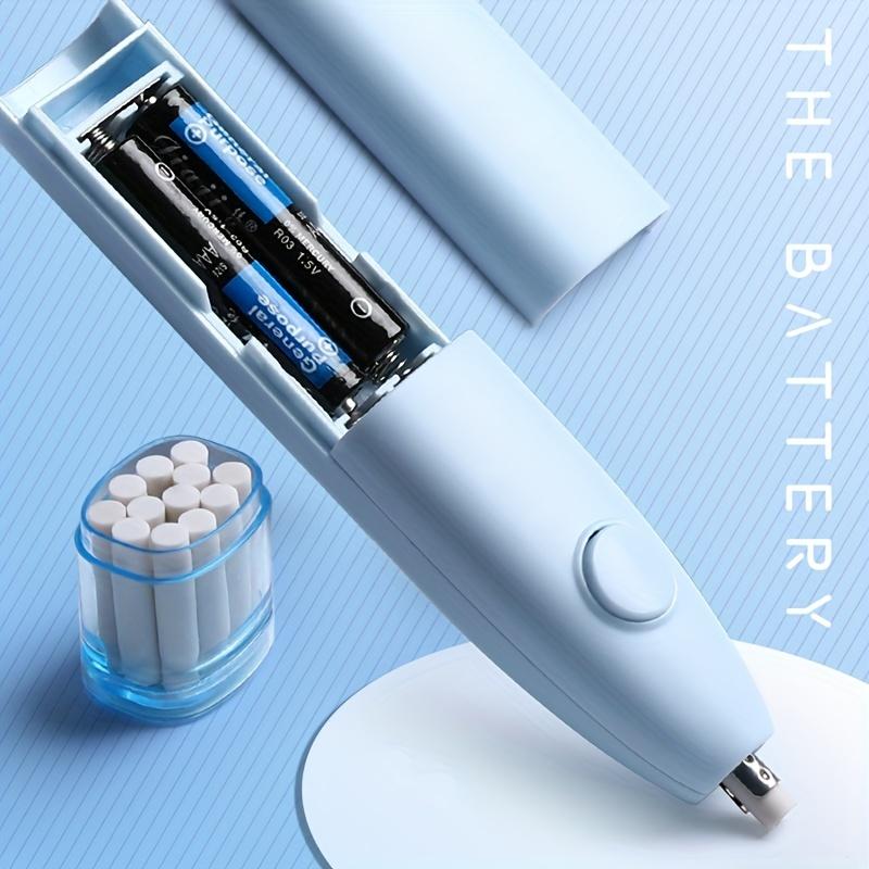 1 electric eraser,with 10 spare ink cartridges,suitable for student-specific highlighter sketch, automatic eraser,clean and seamless without battery