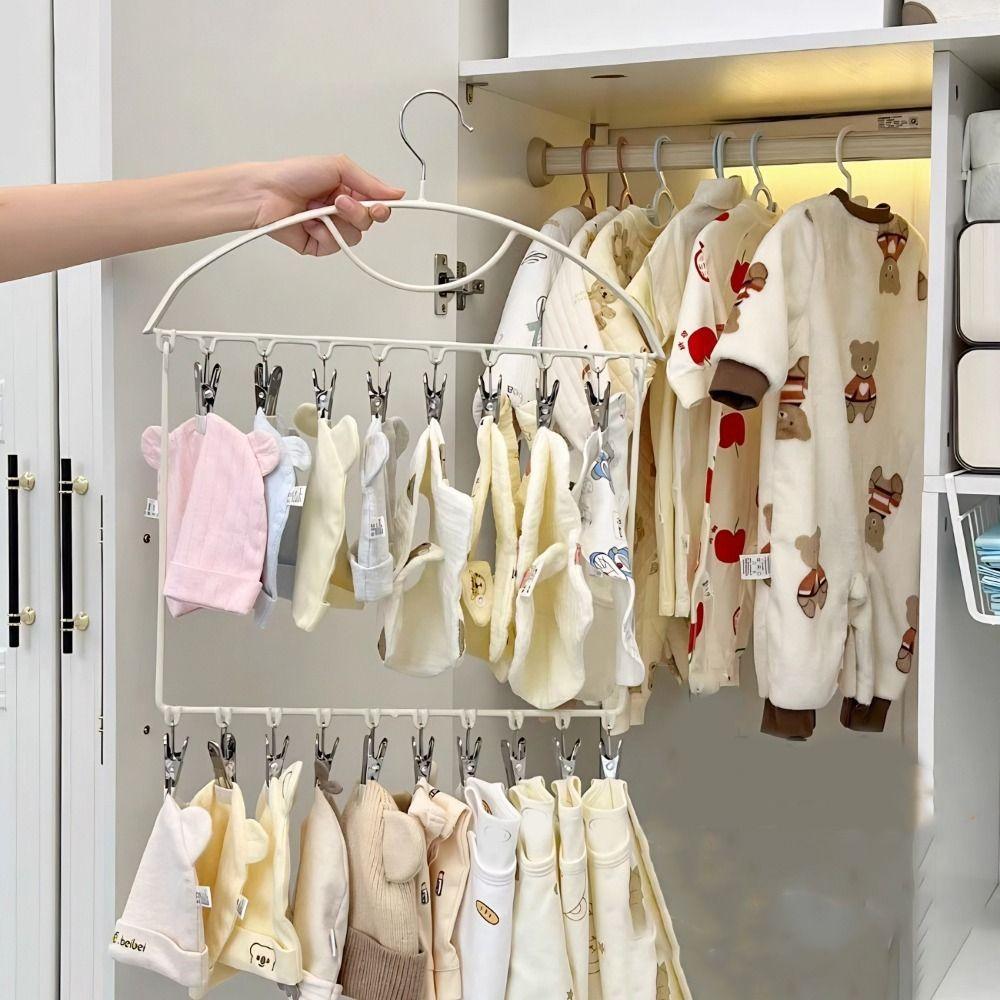 Large Capacity Socks Drying Rack 18 Clips Multi-clip Sock Drying Hanger  Household