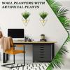 1pc Black/White Hanging Rhombus Simulation Decorative Flower Iron Holder,can be suspended,Durable artificial flower Home decorative Rack.