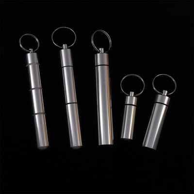 Medicijndoos Gezondheidszorg Waterdichte Aluminium Pillendoos Case Flessen Cache Medicijnhouder Voor Reizen Kamperen Container Sleutelhanger