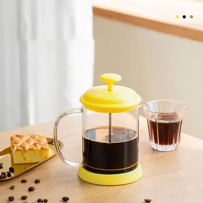 600ML Glas Fransk Press Handhällt Fransk Kaffekanna Rostfritt Stålfilter Hemma Kaffebryggare Mjölkskummare Baristaverktyg