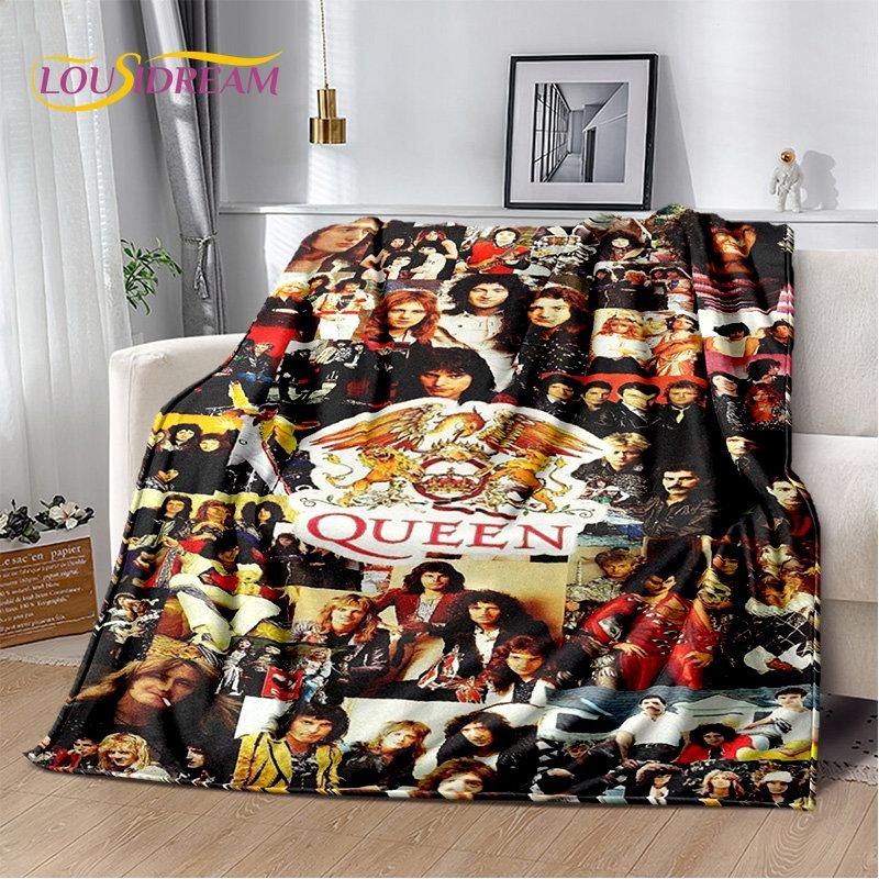 Freddie Mercury Queen-Rock-Band Soft Plush Blanket,Flannel Blanket Throw Blanket for Living Room Bedroom Bed Sofa Picnic Cover