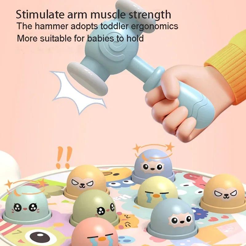Montessori Seal Hammer Knocking Game Baby Toys With Lights Musical Childhood Education Infants Animal Board Kids Toys Christmas