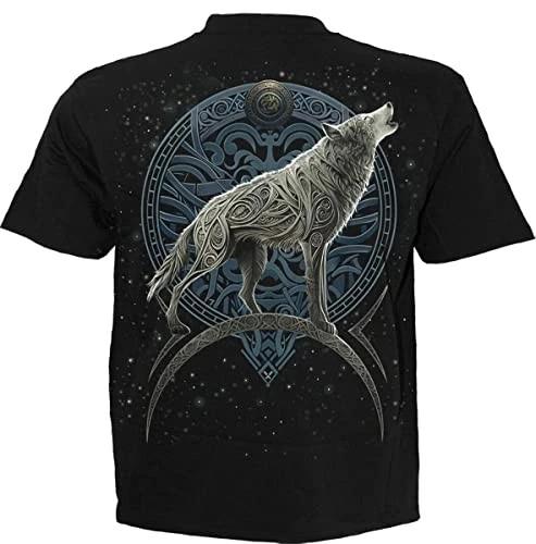 Spiral - CELTIC WOLF (Unisex Black Short Sleeve T-Shirts) 3X Large S