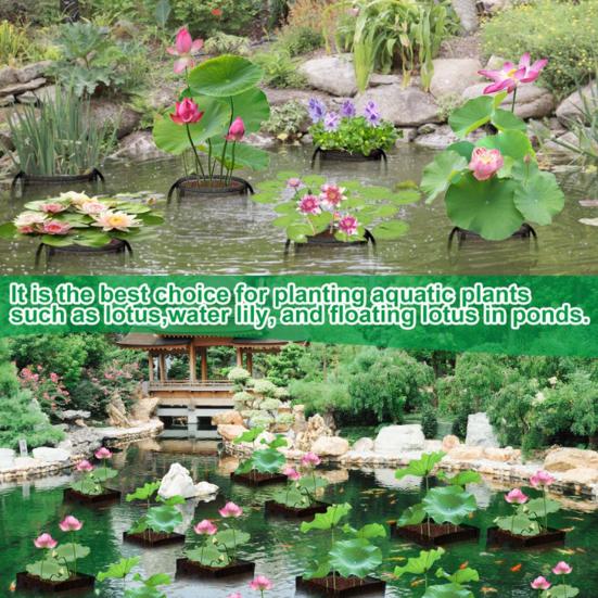 Mesh Pond Plant Basket Aquatic Plant Grow Bag Reusable Large Planter Pots with Handles for Growing Water Lilies Lotus Aquatic Plants