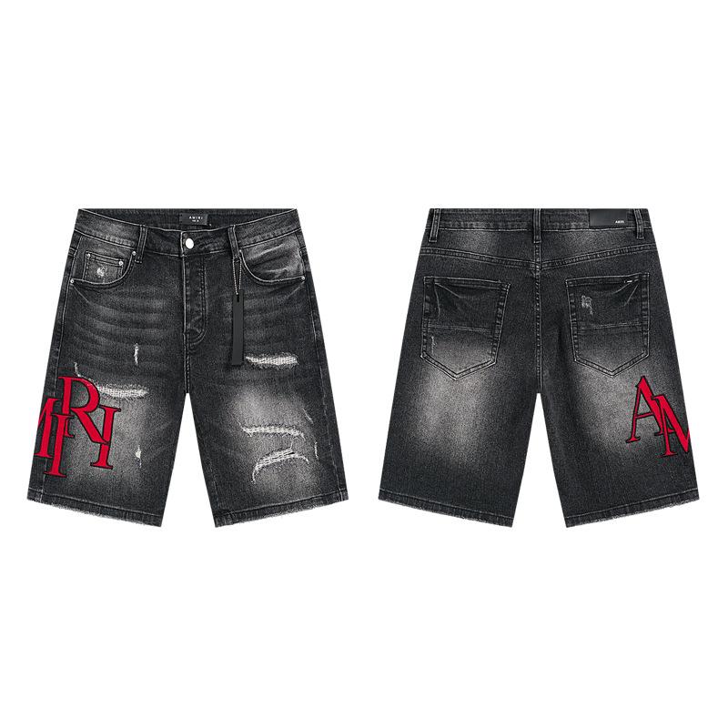 Cross-border Trendy Brand PURPLE BRAND JEANS European and American High Street Loose and Versatile Jeans Shorts Men's and Women's Tide