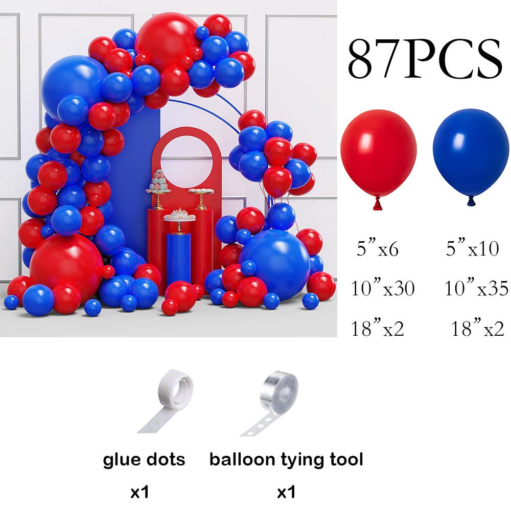 

Independence Theme Balloons Set Red Royal Blue Ballon Garland Arch Kit Birthday Party Baby Shower Wedding Anniversary Decoration AS Picture
