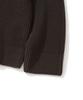 KNITTED Cotton Henley Neck Waffle Knit Brown